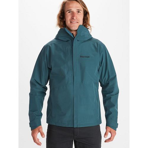 Marmot Rain Jacket Blue Grey NZ - Minimalist Jackets Mens NZ9513486